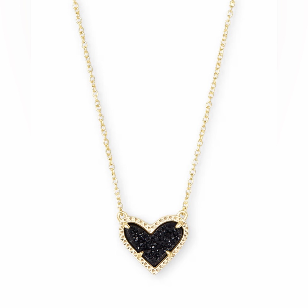 Kendra Scott black heart necklace